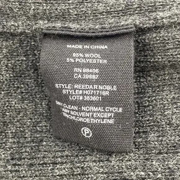 Theory Sweater Womens Small Gray Cardigan Ribbed Open Wool Stretch Pockets - Picture 6 of 6